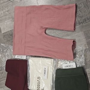 Zenana ribbed biker shorts set of 4